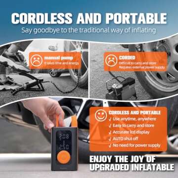 Koract 150 PSI Portable Tire Inflator for Cars