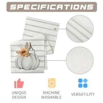 ARKENY Fall Pumpkin Table Runner 13x72 Inches for Home