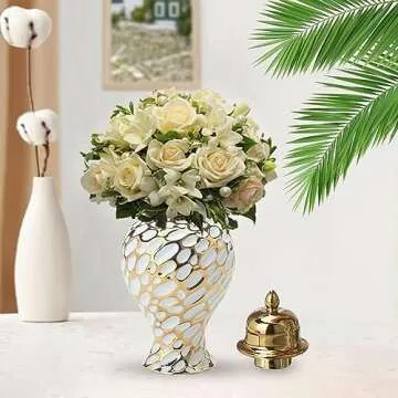 Elegant KＬＫＣＭＳ Ceramic Ginger Jar for Home Decor