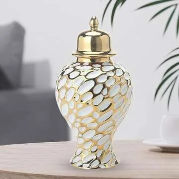 Elegant KＬＫＣＭＳ Ceramic Ginger Jar for Home Decor