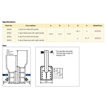 Quality Mark Bow Step - Safe 3-Step Boat Ladder