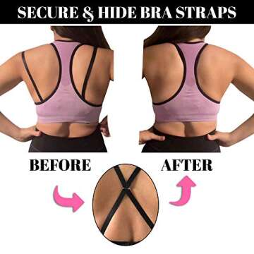 STRAP N' GUARD NON-SLIP Bra Clips, RacerBack Conceal Bra Straps Holder Cleavage Control by Pin Strap...