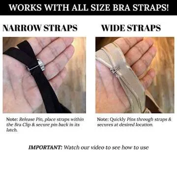 STRAP N' GUARD NON-SLIP Bra Clips, RacerBack Conceal Bra Straps Holder Cleavage Control by Pin Straps