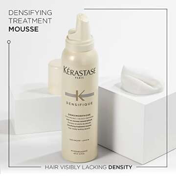 KÉRASTASE Densifique Densimorphose Hair Mousse, Volumizing & Thickening Styling Mousse, Adds Shine ...
