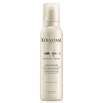 KÉRASTASE Densifique Densimorphose Hair Mousse, Volumizing & Thickening Styling Mousse, Adds Shine with Hyaluronic Acid for Fine, Thin & Thinning Hair, 5.1 Fl Oz