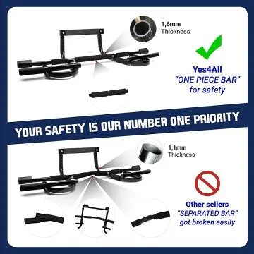 Yes4All Pull Up Bar & Ab Straps for Home Gym