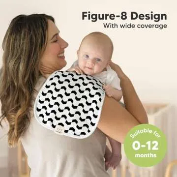 Organic Burp Cloths for Baby Boys and Girls - 5-Pack Super Absorbent Burping Cloth, Burp Clothes, Soft & Plush, Newborn Milk Spit Up Rags, Burpy Cloth Bib for Unisex, Burping Rags (MONOS)