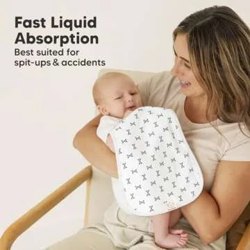 Organic Burp Cloths for Baby Boys and Girls - 5-Pack Super Absorbent Burping Cloth, Burp Clothes, Soft & Plush, Newborn Milk Spit Up Rags, Burpy Cloth Bib for Unisex, Burping Rags (MONOS)