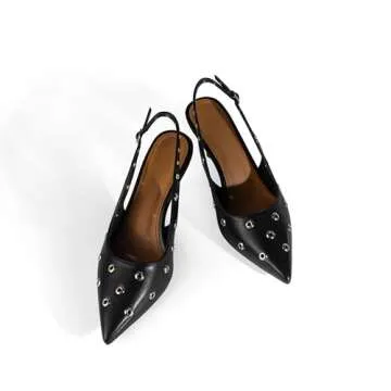 Elegant Anteikira Kitten Heel Slingback Pumps for Women