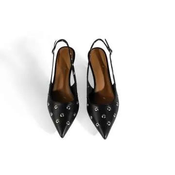 Elegant Anteikira Kitten Heel Slingback Pumps for Women