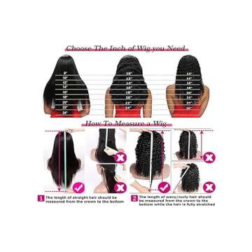 13x4 Deep Wave Lace Front Wigs Human Hair Wigs for Black Women Lace Front Glueless Wigs Human Hair Pre Plucked with Baby Hair Deep Curly Lace Frontal Wigs Human Hair 180% Density 30 Inch