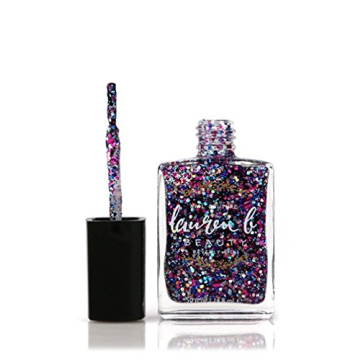 Eco-Friendly Glitter Purple/Blue/Silver Nail Polish – Vegan & 7-Free