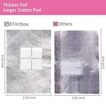 Gel Nail Polish Remover - Gel Polish Remover Wraps BTArtbox Nail Foil Wraps 200 Pcs Soak Off Gel Remover with 1 Pcs Cuticle Pusher for Removing Nail Polish at Home