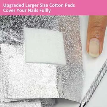 Gel Nail Polish Remover - Gel Polish Remover Wraps BTArtbox Nail Foil Wraps 200 Pcs Soak Off Gel Remover with 1 Pcs Cuticle Pusher for Removing Nail Polish at Home