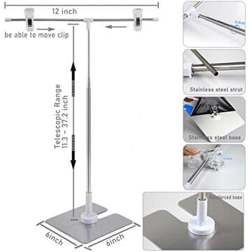 iProTech 7PCS 14Patterns Double-Sided Product Food Photography Background Paper with Stand, Waterproof Reusable 34x23in Photo Tabletop Backdrops for Jewelry Cosmetics Makeup Online