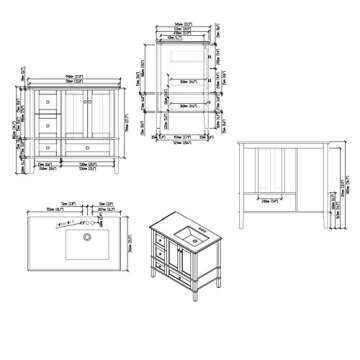 SIMPLIHOME Bedford Solid Wood TV Media Stand for Living Room