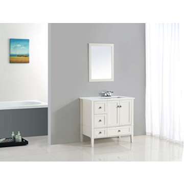 SIMPLIHOME Bedford Solid Wood TV Media Stand for Living Room