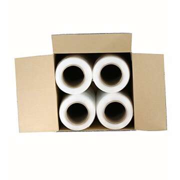 PackageZoom 4 Rolls 18" x 1500 Ft Stretch Wrap Heavy Duty