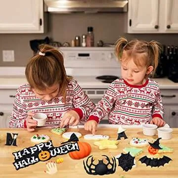 Halloween Chocolate Molds, (6PCS) Skull Spider Pumpkin Silicone Chocolate Mould, Ghost Candy Mold for Halloween, Thanksgiving, to Baking Cake Decor Cupcake Toppers Resin Keychain