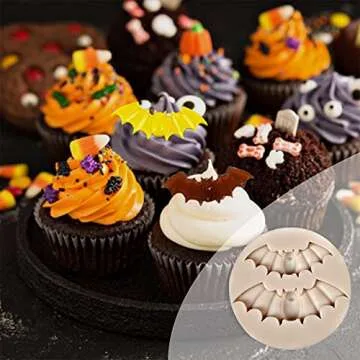 Halloween Chocolate Molds, (6PCS) Skull Spider Pumpkin Silicone Chocolate Mould, Ghost Candy Mold for Halloween, Thanksgiving, to Baking Cake Decor Cupcake Toppers Resin Keychain