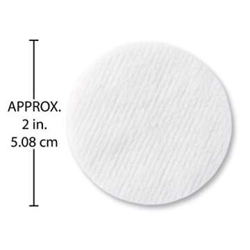 Medline Simply Soft Cotton Rounds (300 Count), 100% Cotton Absorbent and Textured Cotton Pads, Lint-Free