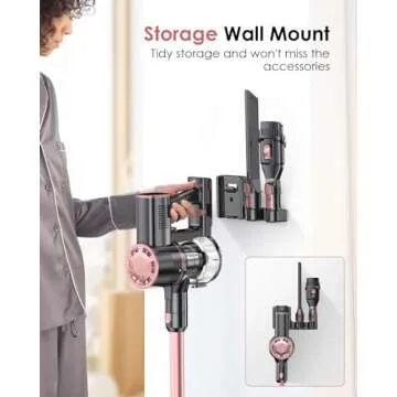 Vexilar V8PRO Cordless Vacuum Cleaner for Home - 25Kpa Stick Vacuum with Self Standing Design, Max 35Min Runtime, 6 in 1 Lightweight Vacuum for Hardwood Floors and Carpet Pet Hair (Champagne)