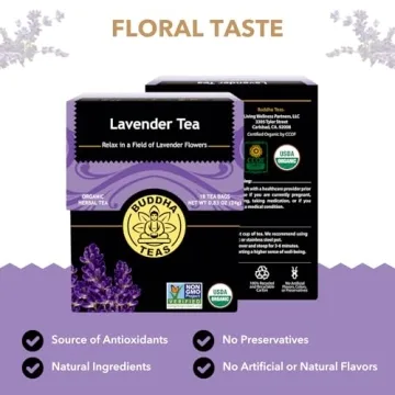 Buddha Teas Organic Lavender Tea Relaxation Blend