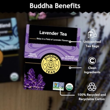 Buddha Teas Organic Lavender Tea Relaxation Blend