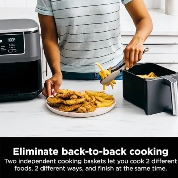 Ninja DZ401 Foodi 10 Quart Air Fryer - DualZone Cooking