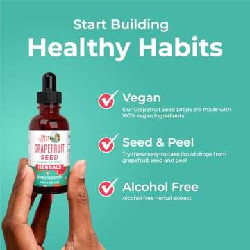 MaryRuth Organics Grapefruit Seed Extract Grapefruit Seed Oil Drops | Peel & Seed | Herbal Tinctures Liquid Drops | Sugar Free | Vegan | Non-GMO | Gluten Free| Unflavored | 30 Servings | 1 Fl Oz