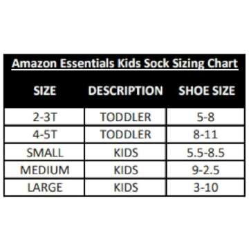 Amazon Essentials Unisex Toddlers' Cotton Crew Socks, 10 Pairs, White/Grey, 4-5T
