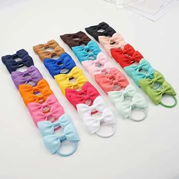 CÉLLOT Toddler Hair Accessories - 40pcs Colorful Bows