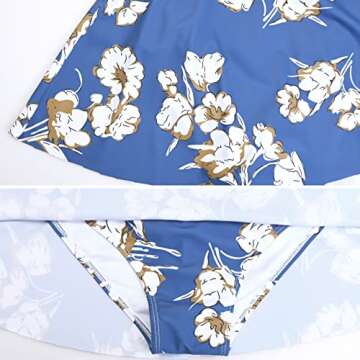 GINKANA Maternity One Piece Swim Dress for Expecting Moms