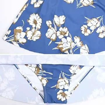 GINKANA Maternity One Piece Swim Dress for Expecting Moms