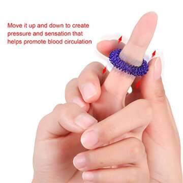 Spiky Sensory Finger Rings for Stress Relief and Wellness
