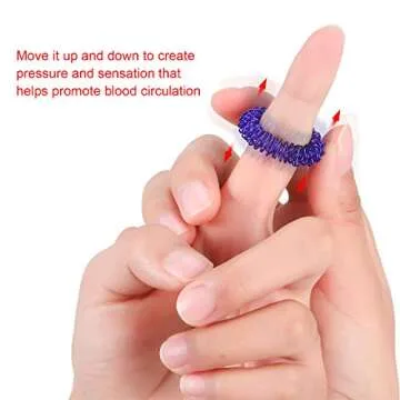 Spiky Sensory Finger Rings for Stress Relief and Wellness
