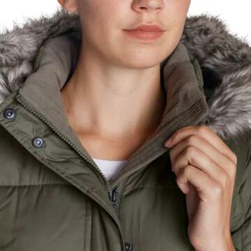 Eddie Bauer Women's Lodge Down Duffle Coat, Black, X-Large