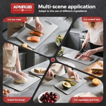 APMRQIB Titanium Cutting Boards, Durable & Hygienic Set