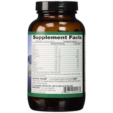 E3LIVE BrainON - Wild-Harvested AFA Extract for Mood Balance & Focus 240 Count