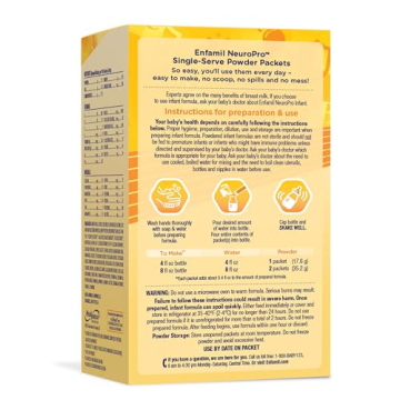 Enfamil NeuroPro Baby Formula, Milk-Based Infant Nutrition, MFGM* 5-Year Benefit, Expert-Recommended Brain-Building Omega-3 DHA, Exclusive HuMO6 Immune Blend, Non-GMO, 17.6 g, ​14 Sachets