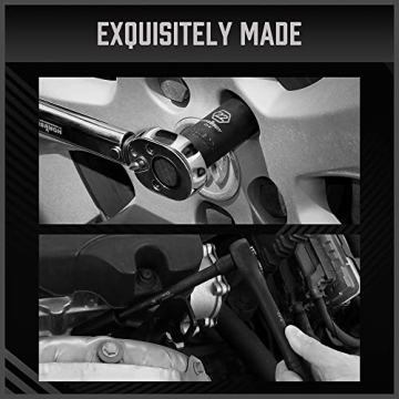 HORUSDY 50-Piece Impact Socket Set SAE Metric Cr-V Steel