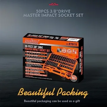 HORUSDY 50-Piece Impact Socket Set SAE Metric Cr-V Steel