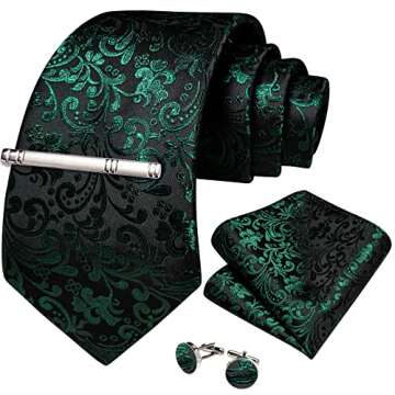 Elegant DiBanGu Silk Floral Tie Set for Men