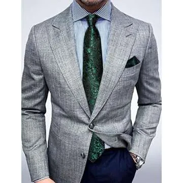 Elegant DiBanGu Silk Floral Tie Set for Men