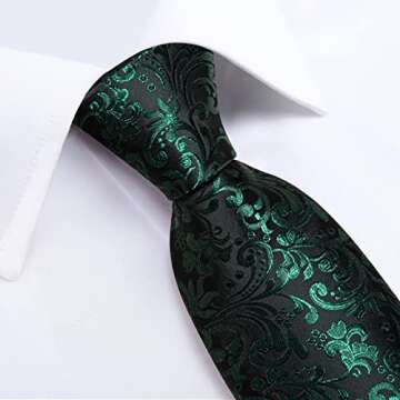 Elegant DiBanGu Silk Floral Tie Set for Men