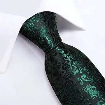 Elegant DiBanGu Silk Floral Tie Set for Men
