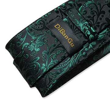 Elegant DiBanGu Silk Floral Tie Set for Men
