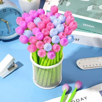 SANNIX Color Changing Tulip Flower Pens for Creative Gifts