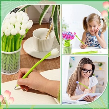 SANNIX Color Changing Tulip Flower Pens for Creative Gifts