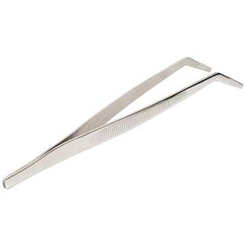 Mercer Culinary Stainless Steel Chef Plating Tongs 6-1/8 Inch